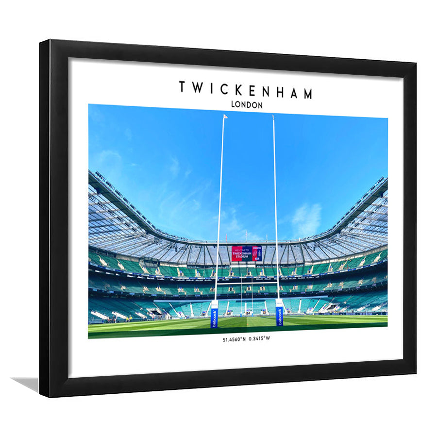 Twickenham Rugby Stadium, Iconic Rugby Stadium Wall Art Print, England Rugby Decor, Framed Art Print Wall Decor
