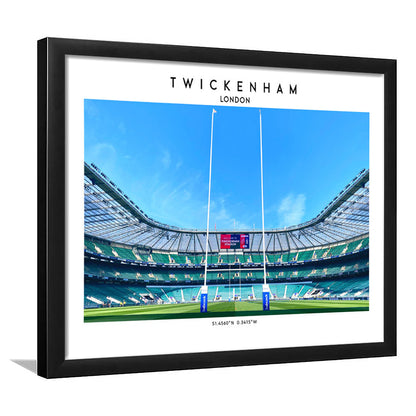Twickenham Rugby Stadium, Iconic Rugby Stadium Wall Art Print, England Rugby Decor, Framed Art Print Wall Decor
