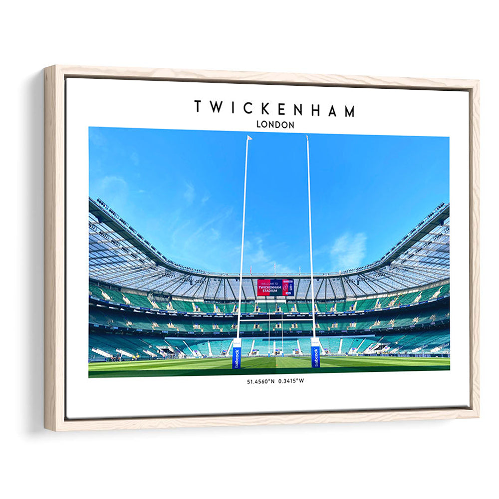 Twickenham Rugby Stadium, Iconic Rugby Stadium Wall Art Print, England Rugby Decor, Framed Canvas Print Wall Art