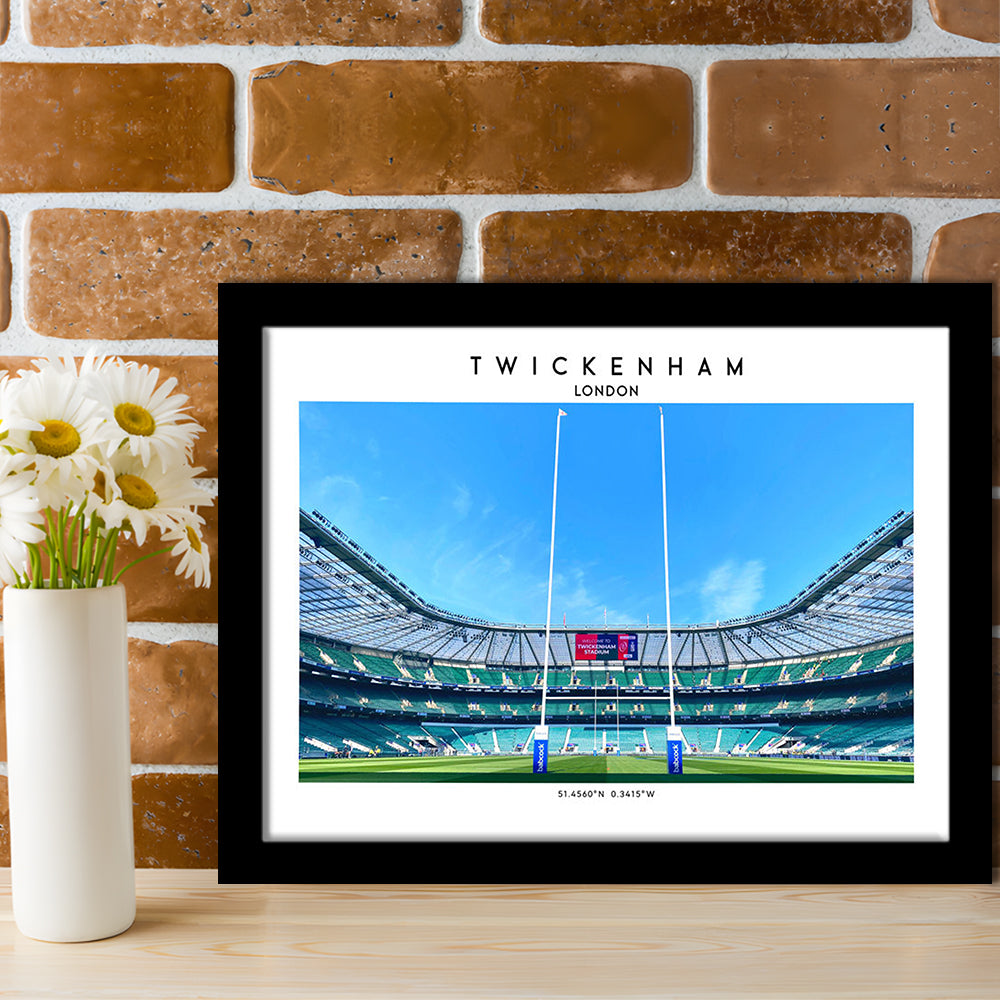 Twickenham Rugby Stadium, Iconic Rugby Stadium Wall Art Print, England Rugby Decor, Framed Art Print Wall Decor