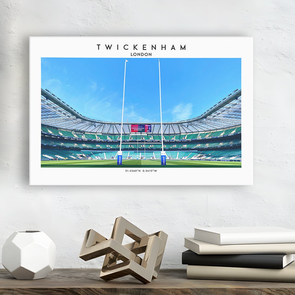 Twickenham Rugby Stadium, Iconic Rugby Stadium Wall Art Print, England Rugby Decor, Canvas Print Wall Art, Man Cave Gift