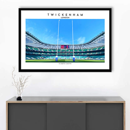 Twickenham Rugby Stadium, Iconic Rugby Stadium Wall Art Print, England Rugby Decor, Framed Art Print Wall Decor