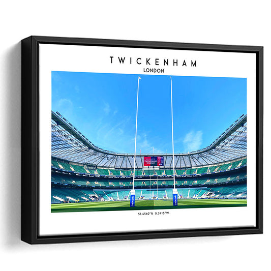 Twickenham Rugby Stadium, Iconic Rugby Stadium Wall Art Print, England Rugby Decor, Framed Canvas Print Wall Art