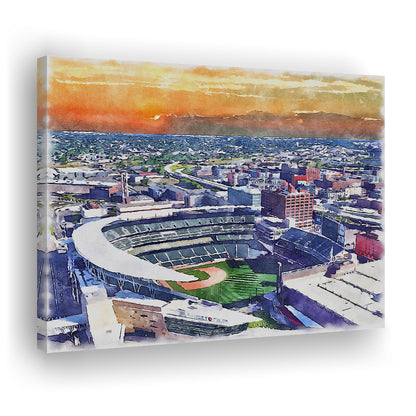 Twins Baseball Stadium, Target Field Watercolor, Sport Art, Gifts for him, Canvas Print Wall Art