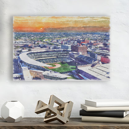 Twins Baseball Stadium, Target Field Watercolor, Sport Art, Gifts for him, Canvas Print Wall Art