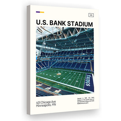 U.S. Bank Stadium Print, Minnesota Vikings Stadium Canvas Art, Fan Gifts, Sport Art, Canvas Print Wall Art