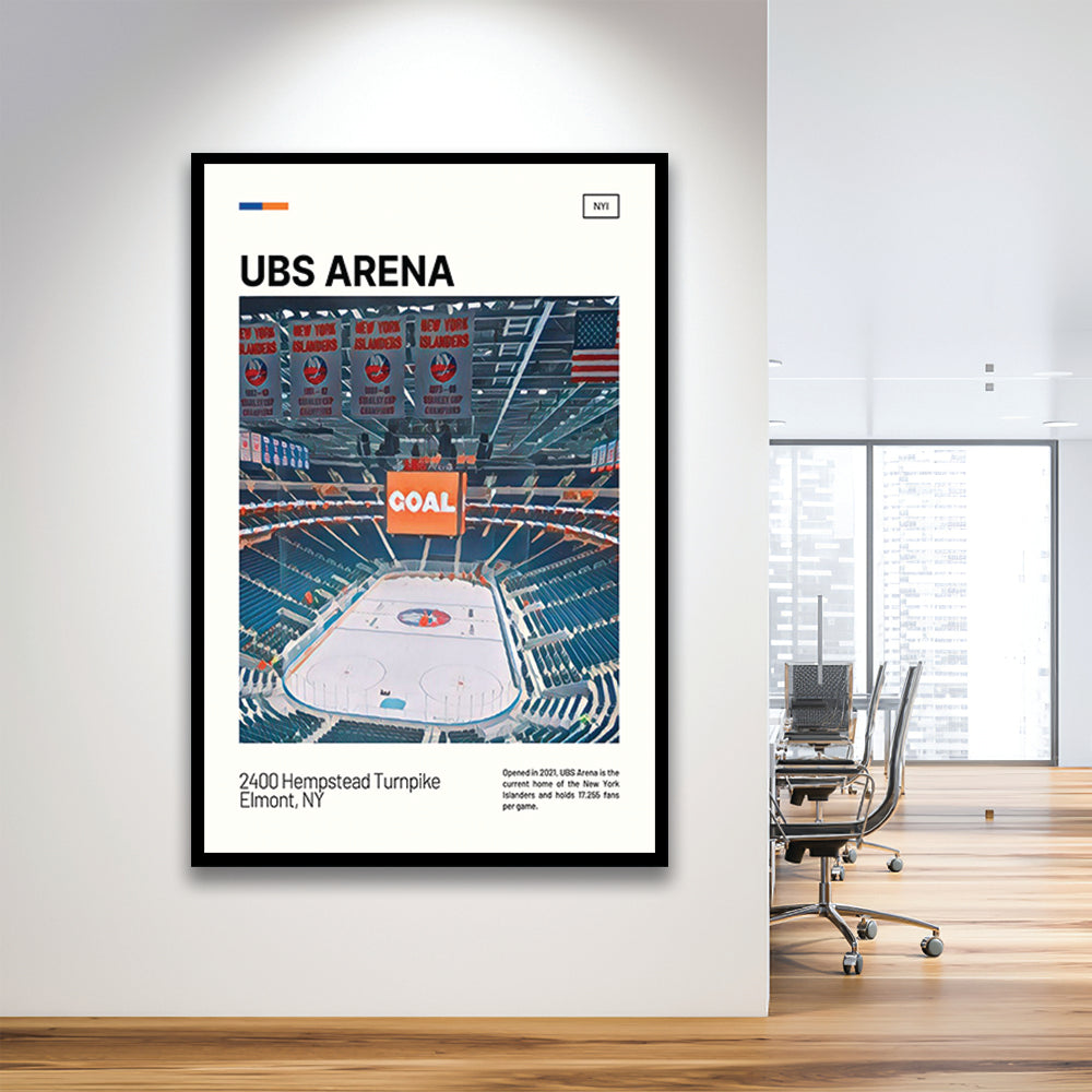UBS Arena Print, New York Islanders Stadium Art, Gifts for him, Sport Art, Framed Art Print Wall Decor