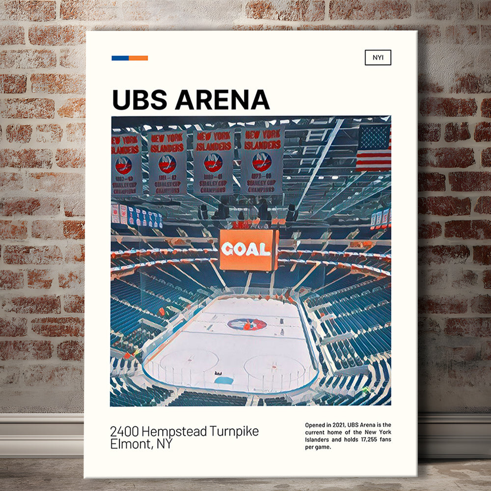 UBS Arena Print, New York Islanders Stadium Canvas Art, Fan Gifts, Sport Art, Canvas Print Wall Art