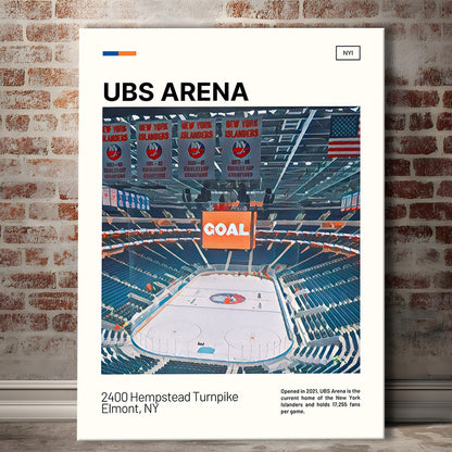 UBS Arena Print, New York Islanders Stadium Canvas Art, Fan Gifts, Sport Art, Canvas Print Wall Art