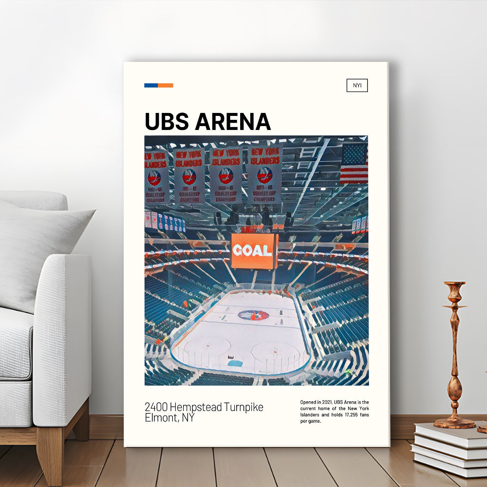 UBS Arena Print, New York Islanders Stadium Canvas Art, Fan Gifts, Sport Art, Canvas Print Wall Art