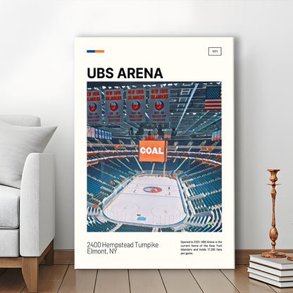 UBS Arena Print, New York Islanders Stadium Canvas Art, Fan Gifts, Sport Art, Canvas Print Wall Art