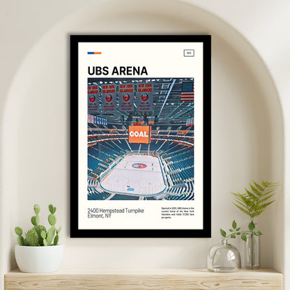 UBS Arena Print, New York Islanders Stadium Art, Gifts for him, Sport Art, Framed Art Print Wall Decor