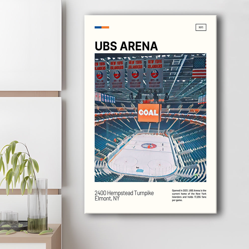 UBS Arena Print, New York Islanders Stadium Canvas Art, Fan Gifts, Sport Art, Canvas Print Wall Art