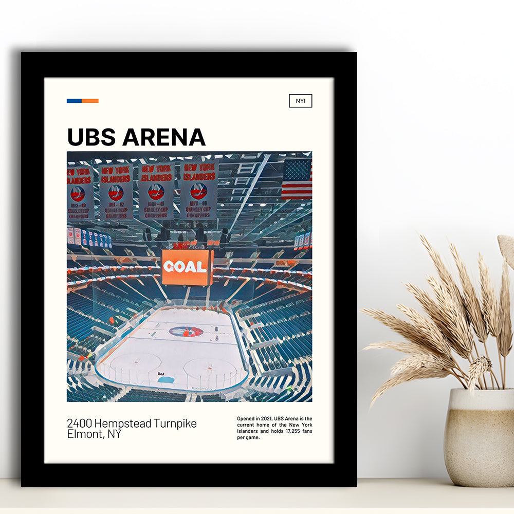 UBS Arena Print, New York Islanders Stadium Art, Gifts for him, Sport Art, Framed Art Print Wall Decor