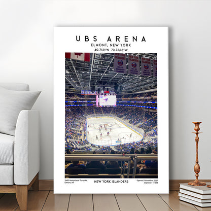Ubs Arena, NY Islanders Hockey Stadium Wall Art Print, Sport Art Print, Canvas Prints Wall Art, Man Cave Decor