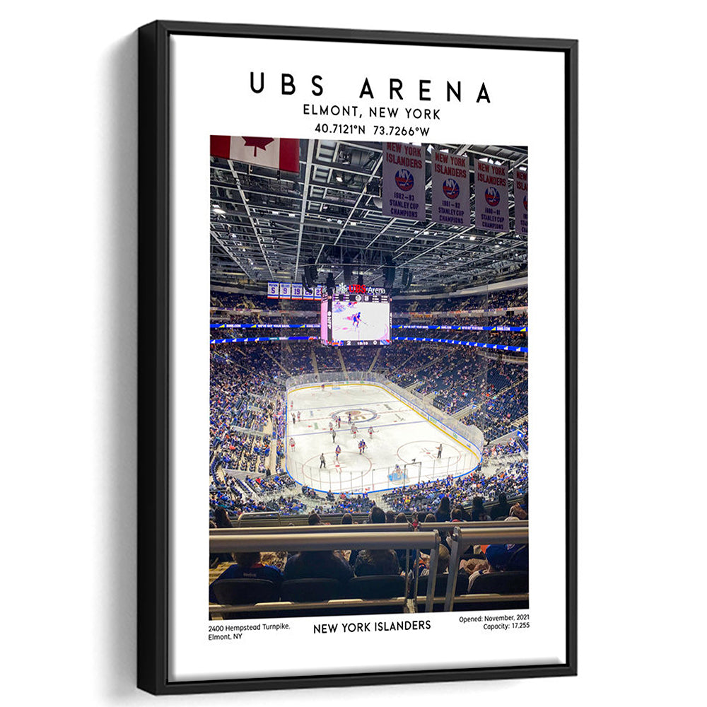 Ubs Arena, NY Islanders Hockey Stadium Wall Art Print, Sport Art Print, Framed Canvas Prints Wall Art