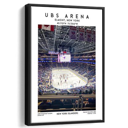 Ubs Arena, NY Islanders Hockey Stadium Wall Art Print, Sport Art Print, Framed Canvas Prints Wall Art