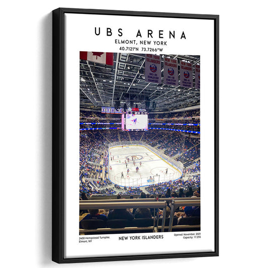 Ubs Arena, NY Islanders Hockey Stadium Wall Art Print, Sport Art Print, Framed Canvas Prints Wall Art