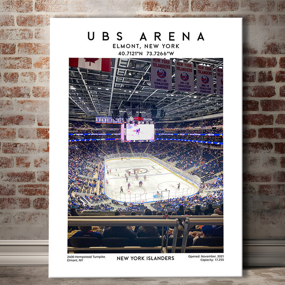 Ubs Arena, NY Islanders Hockey Stadium Wall Art Print, Sport Art Print, Canvas Prints Wall Art, Man Cave Decor