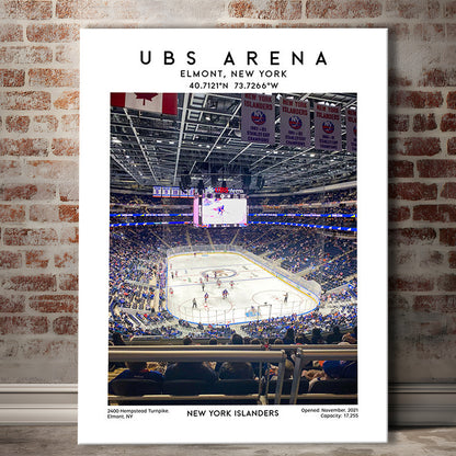 Ubs Arena, NY Islanders Hockey Stadium Wall Art Print, Sport Art Print, Canvas Prints Wall Art, Man Cave Decor