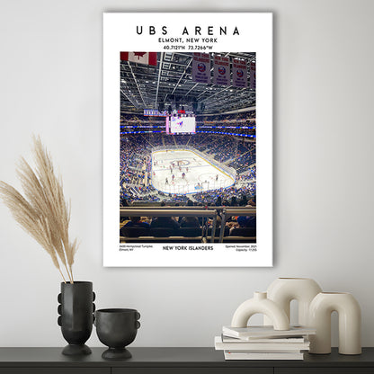 Ubs Arena, NY Islanders Hockey Stadium Wall Art Print, Sport Art Print, Canvas Prints Wall Art, Man Cave Decor