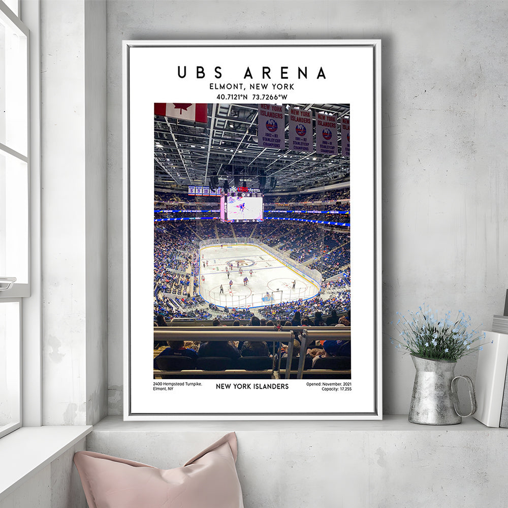 Ubs Arena, NY Islanders Hockey Stadium Wall Art Print, Sport Art Print, Framed Canvas Prints Wall Art