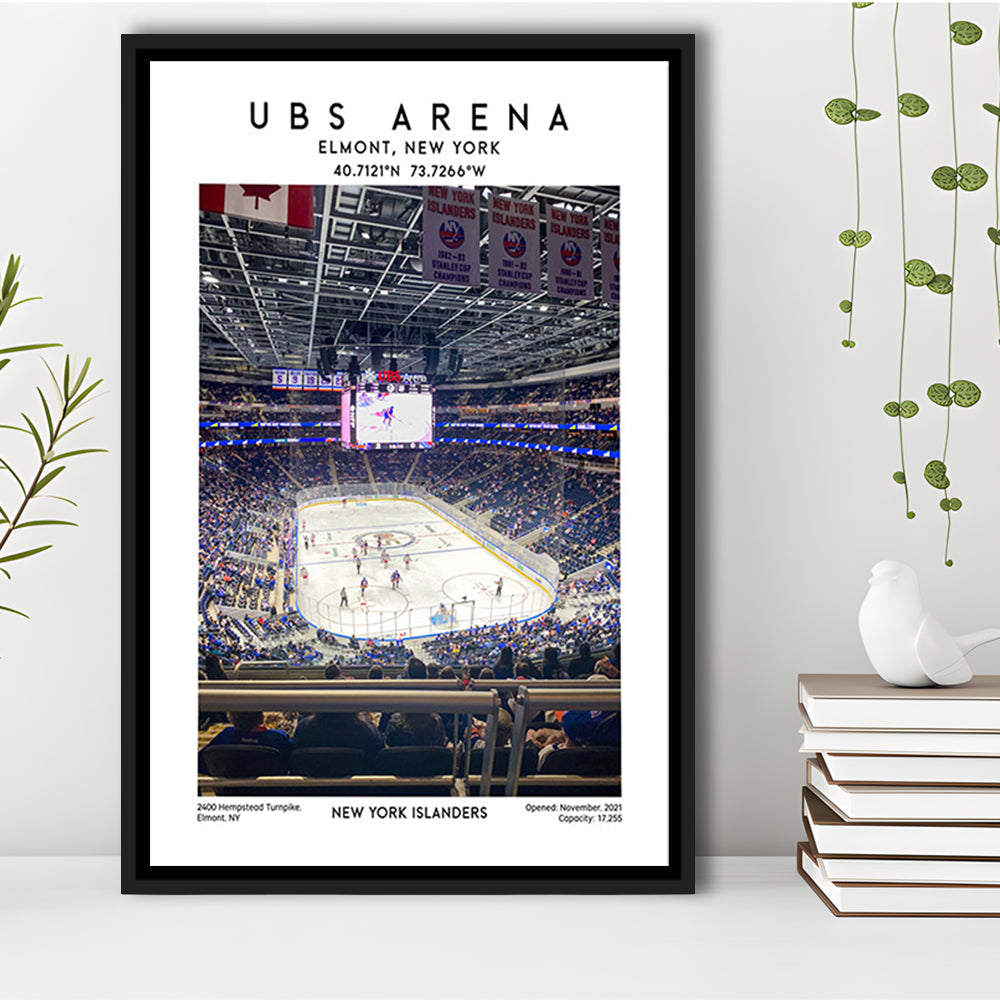 Ubs Arena, NY Islanders Hockey Stadium Wall Art Print, Sport Art Print, Framed Canvas Prints Wall Art