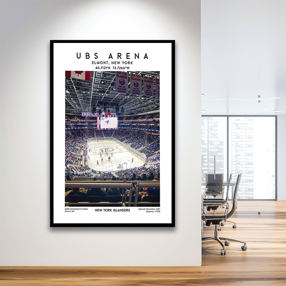 Ubs Arena, NY Islanders Hockey Stadium Wall Art Print, Sport Art Print, Framed Art Prints Wall Decor