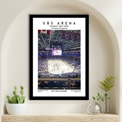 Ubs Arena, NY Islanders Hockey Stadium Wall Art Print, Sport Art Print, Framed Art Prints Wall Decor