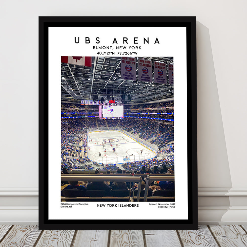 Ubs Arena, NY Islanders Hockey Stadium Wall Art Print, Sport Art Print, Framed Canvas Prints Wall Art