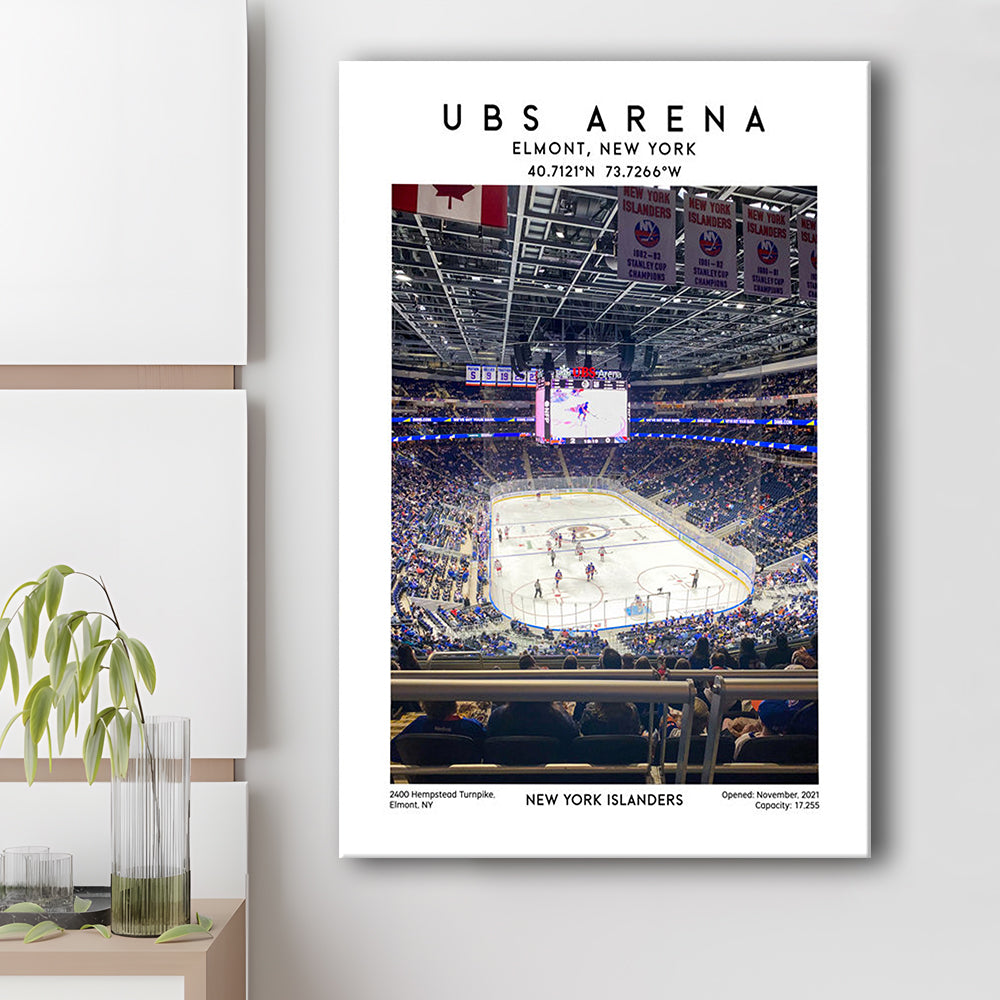Ubs Arena, NY Islanders Hockey Stadium Wall Art Print, Sport Art Print, Canvas Prints Wall Art, Man Cave Decor