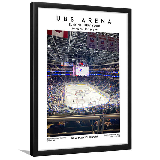 Ubs Arena, NY Islanders Hockey Stadium Wall Art Print, Sport Art Print, Framed Art Prints Wall Decor