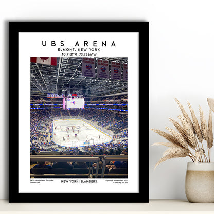Ubs Arena, NY Islanders Hockey Stadium Wall Art Print, Sport Art Print, Framed Art Prints Wall Decor