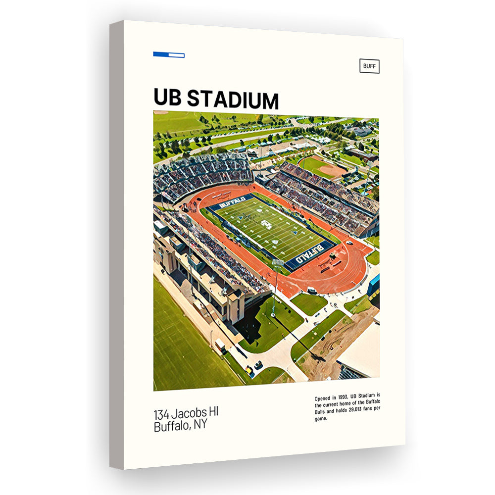 UB Stadium Print, Buffalo U Bulls Stadium Canvas Art, Fan Gifts, Sport Art, Canvas Print Wall Art