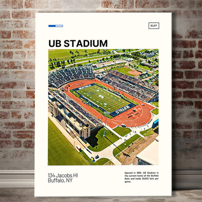UB Stadium Print, Buffalo U Bulls Stadium Canvas Art, Fan Gifts, Sport Art, Canvas Print Wall Art