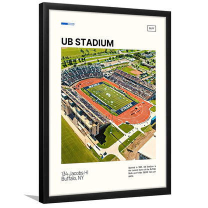 UB Stadium Print, Buffalo U Bulls Stadium Art, Gifts for him, Sport Art, Framed Art Print Wall Decor