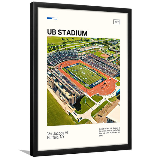 UB Stadium Print, Buffalo U Bulls Stadium Art, Gifts for him, Sport Art, Framed Art Print Wall Decor