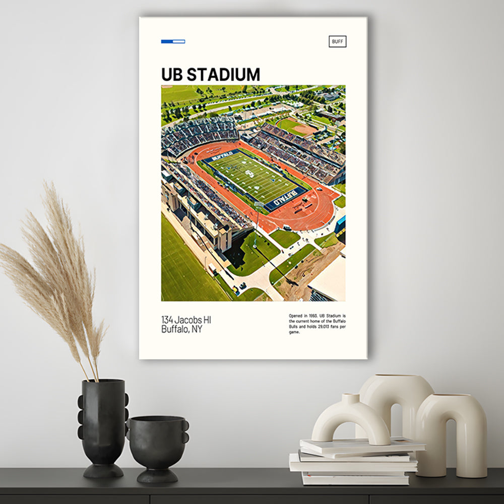 UB Stadium Print, Buffalo U Bulls Stadium Canvas Art, Fan Gifts, Sport Art, Canvas Print Wall Art