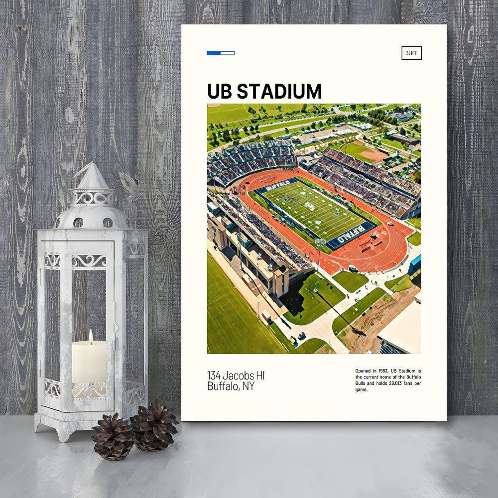 UB Stadium Print, Buffalo U Bulls Stadium Canvas Art, Fan Gifts, Sport Art, Canvas Print Wall Art