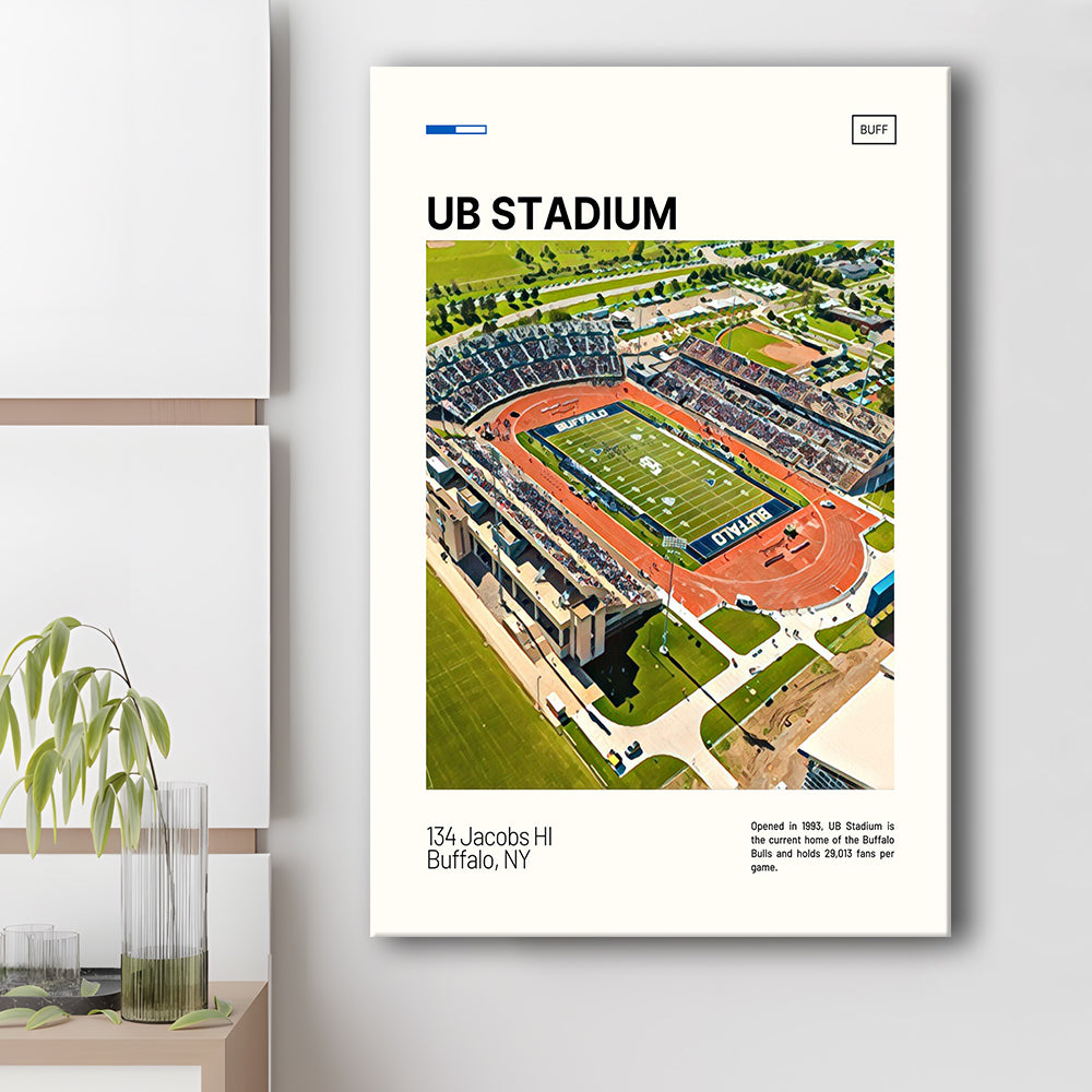 UB Stadium Print, Buffalo U Bulls Stadium Canvas Art, Fan Gifts, Sport Art, Canvas Print Wall Art