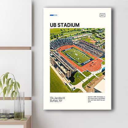 UB Stadium Print, Buffalo U Bulls Stadium Canvas Art, Fan Gifts, Sport Art, Canvas Print Wall Art
