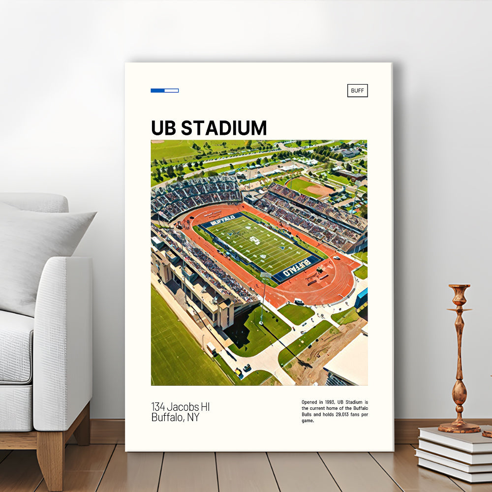 UB Stadium Print, Buffalo U Bulls Stadium Canvas Art, Fan Gifts, Sport Art, Canvas Print Wall Art