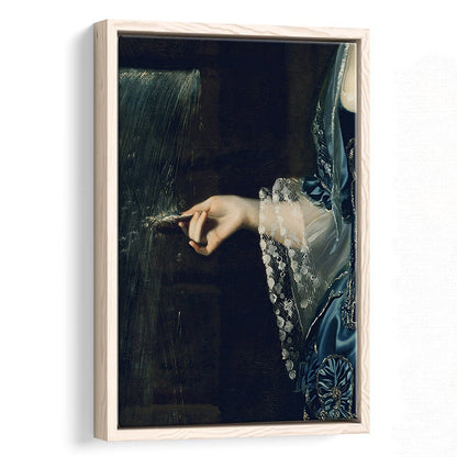 Under the Waterfall Vintage Victorian Woman Art Print Antique Art, Framed Canvas Print Wall Art, Floating Frame