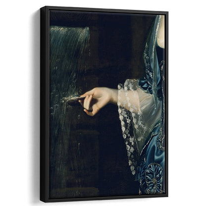 Under the Waterfall Vintage Victorian Woman Art Print Antique Art, Framed Canvas Print Wall Art, Floating Frame