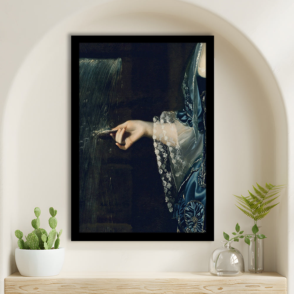 Under the Waterfall Vintage Victorian Woman Art Print Antique Art, Framed Art Print Wall Decor, Picture Framed