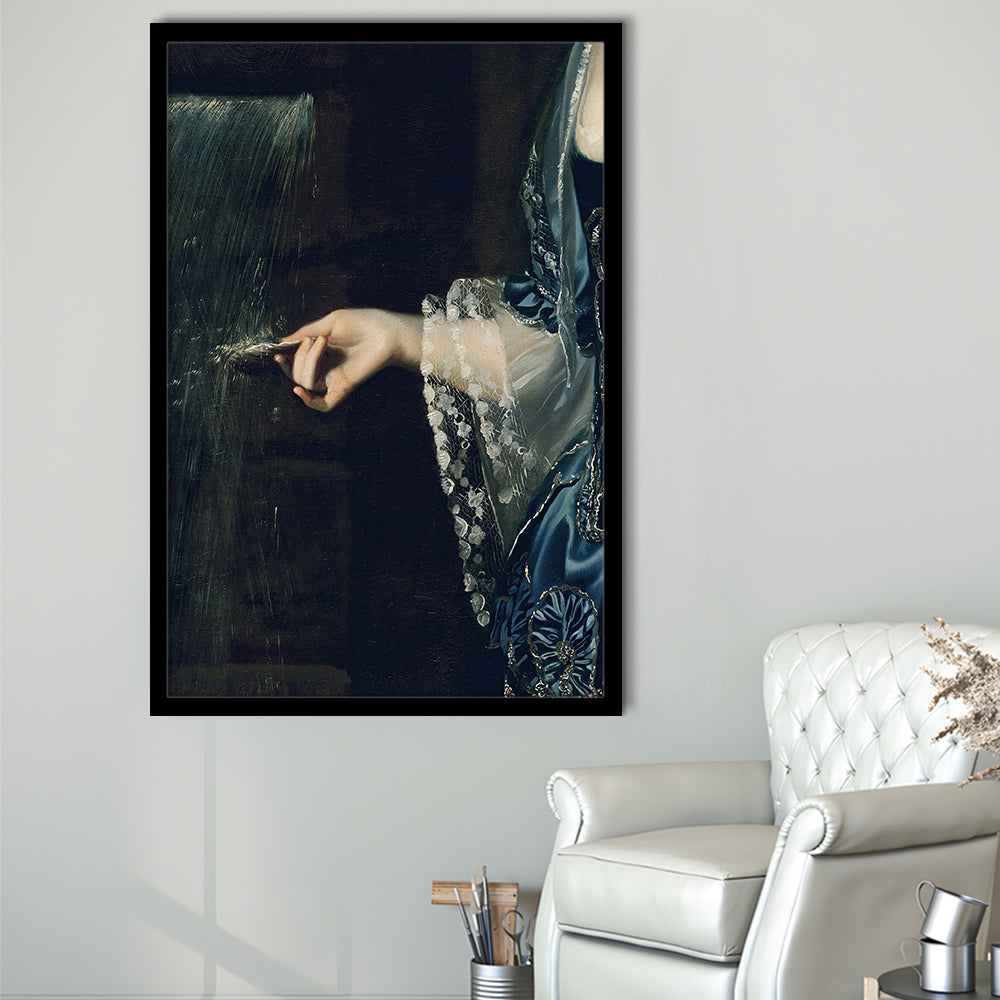 Under the Waterfall Vintage Victorian Woman Art Print Antique Art, Framed Art Print Wall Decor, Picture Framed