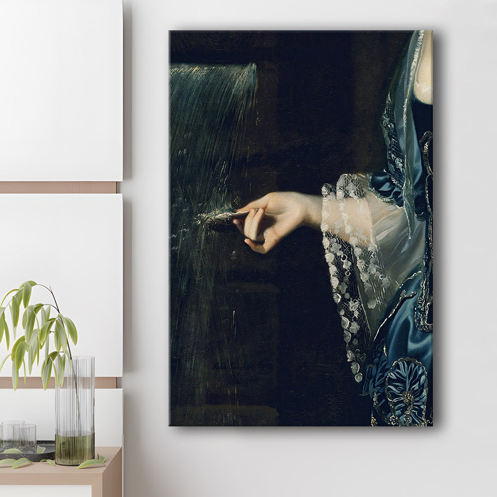 Under the Waterfall Vintage Victorian Woman Art Print Antique Art, Canvas Print Wall Art, Wall Decor, Painting Canvas