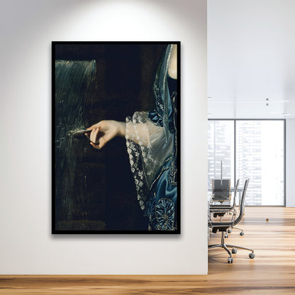 Under the Waterfall Vintage Victorian Woman Art Print Antique Art, Framed Art Print Wall Decor, Picture Framed