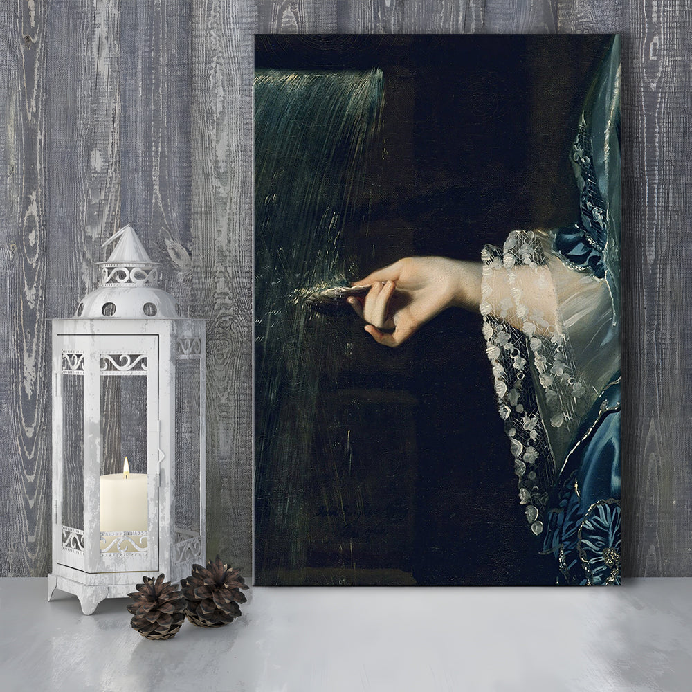 Under the Waterfall Vintage Victorian Woman Art Print Antique Art, Canvas Print Wall Art, Wall Decor, Painting Canvas