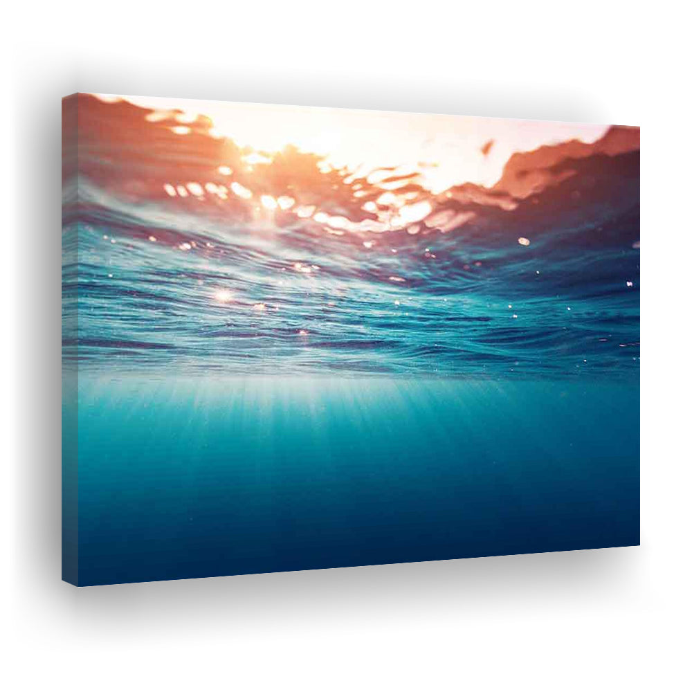 Underwater Photo Canvas Print – Large Wall Decor for Over the Bed, Cavas Print Wall Art Hom Decor
